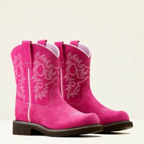 Ariat Kids' Fatbaby Western Boot in Pink