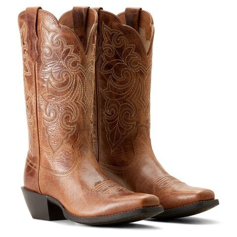 Ariat Women's Round Up Square Toe Western Boot in Ready Russet