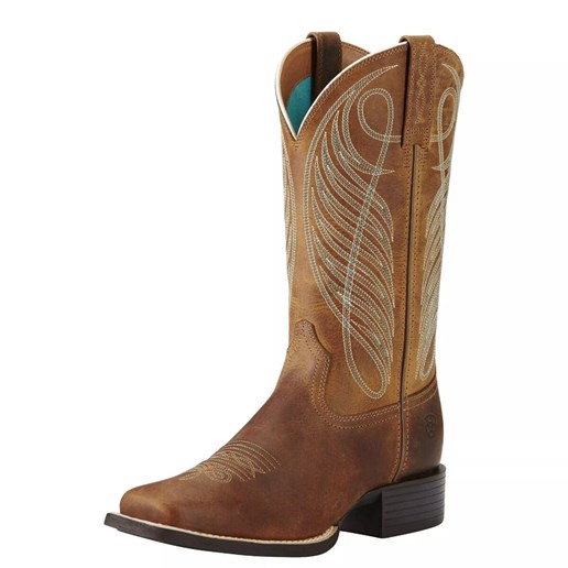 Ariat Women's Round Up Western Boots in Powder Brown