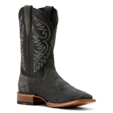 Ariat Men's Wiley Cowboy Boot in Black Elephant Roughout Print
