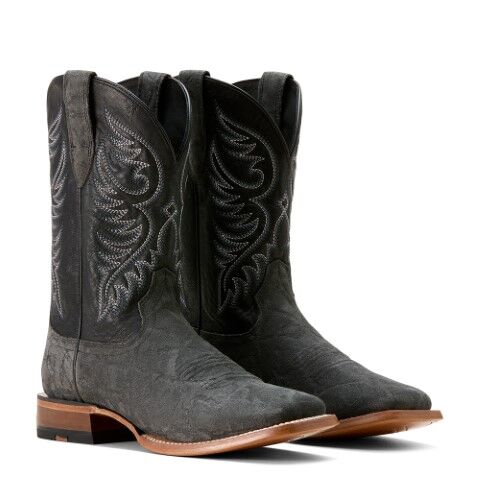 Ariat Men's Wiley Cowboy Boot in Black Elephant Roughout Print