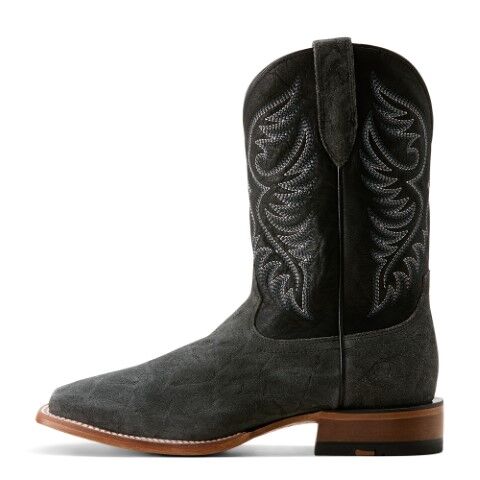 Ariat Men's Wiley Cowboy Boot in Black Elephant Roughout Print