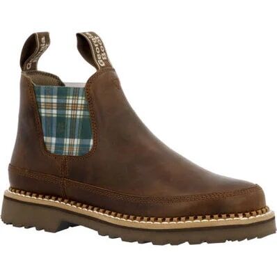 Georgia Women's Plaid Chelsea Romeo Shoe