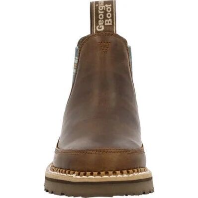 Georgia Women's Plaid Chelsea Romeo Shoe