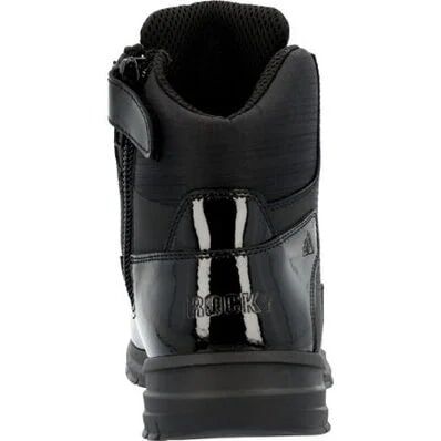 Rocky Cadet 6-In Black Side Zip Public Service Boot