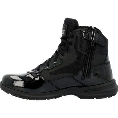 Rocky Cadet 6-In Black Side Zip Public Service Boot