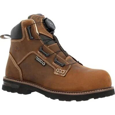 Rocky Men's Grindstone XTR BOA Composite Toe Work Boot in Crazy Horse