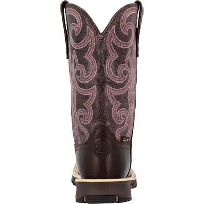 Rocky Women's Rosemary 11-In Waterproof Western Boot in Dark Brown