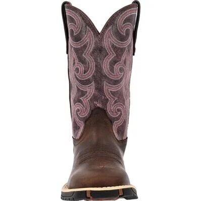 Rocky Women's Rosemary 11-In Waterproof Western Boot in Dark Brown