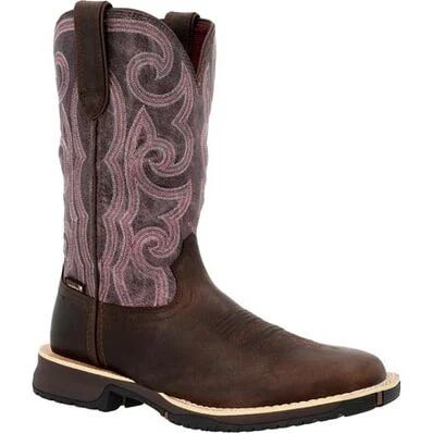 Rocky Women's Rosemary 11-In Waterproof Western Boot in Dark Brown