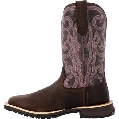 Rocky Women's Rosemary 11-In Waterproof Western Boot in Dark Brown