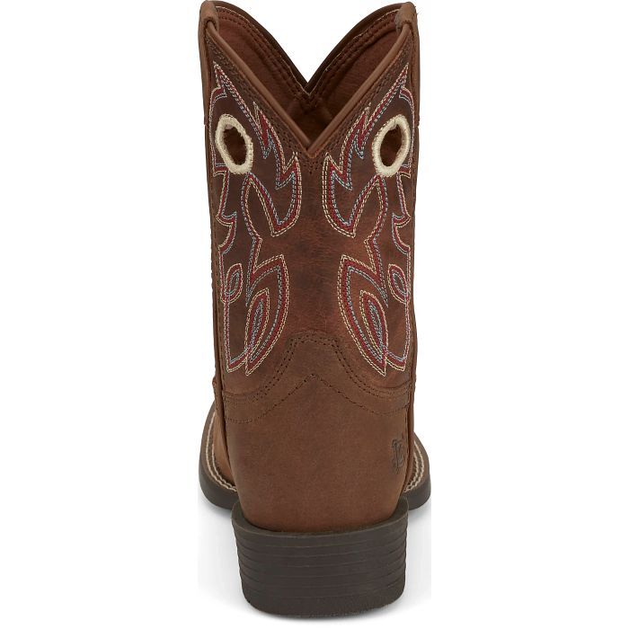 Justin Kids' Bowline Junior Western Boots in Hazelnut
