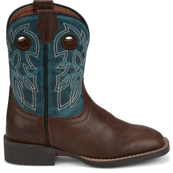 Justin Kids' Bowline Junior Western Boots in Walnut