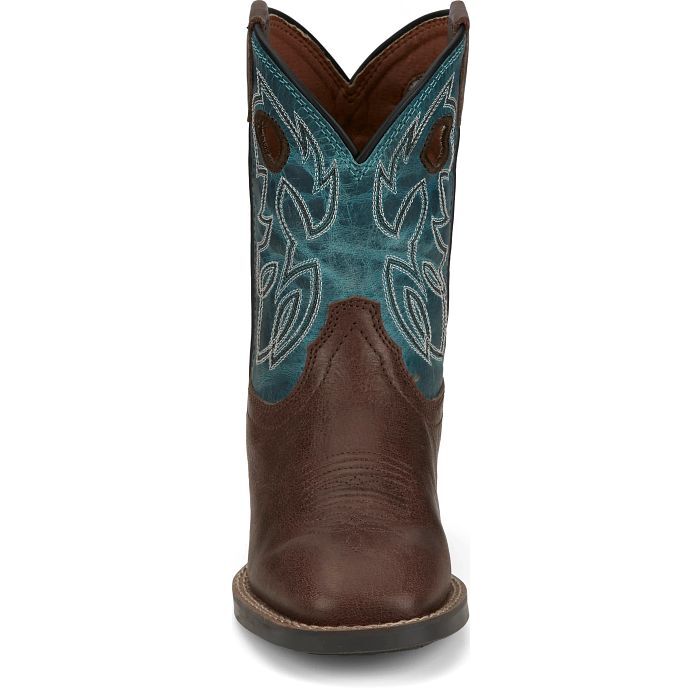 Justin Kids' Bowline Junior Western Boots in Walnut