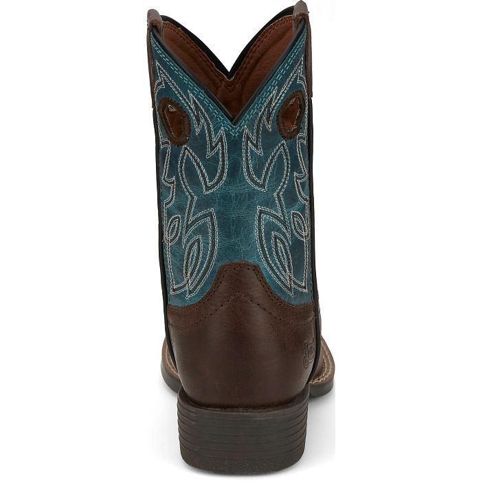 Justin Kids' Bowline Junior Western Boots in Walnut