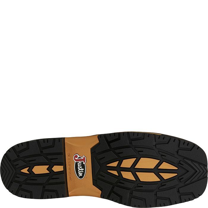 Justin Men's Joist 11-In Waterproof Composite Toe Boot in Chocolate