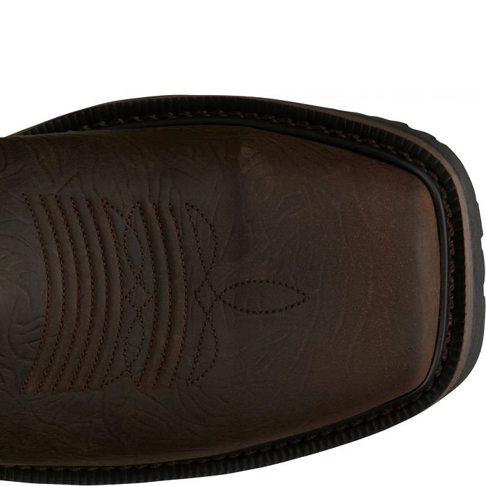 Justin Men's Joist 11-In Waterproof Composite Toe Boot in Chocolate