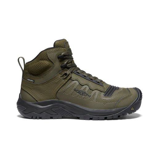 Keen Men's Reno Waterproof Mid Soft Toe Boot in Dark Olive Men's
