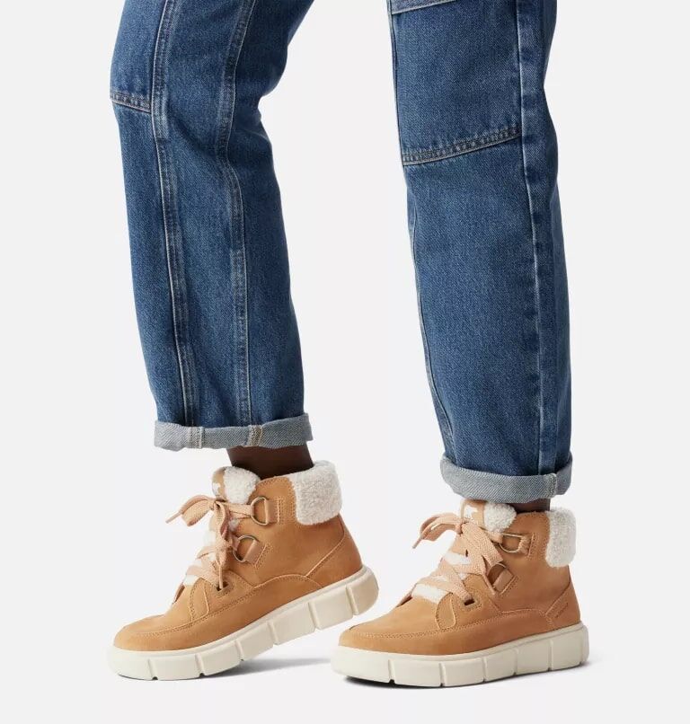 Sorel Women's Explorer III NW Lace Waterproof Boot in Tawny Buff