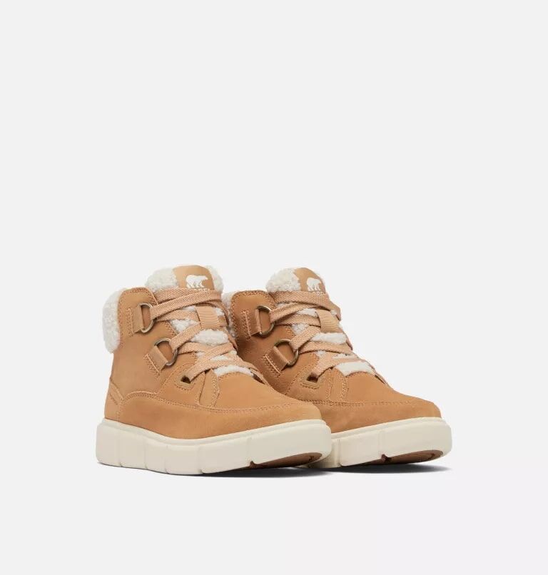 Sorel Women's Explorer III NW Lace Waterproof Boot in Tawny Buff