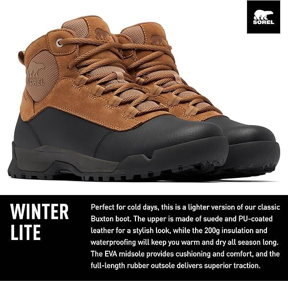 Sorel Men's Buxton Lite Lace Waterproof Boots