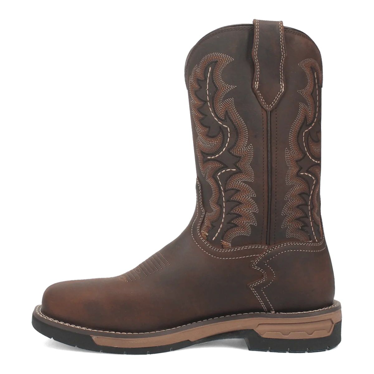 Laredo Men's Stringfellow Steel Toe Square Toe 11-In Western Boots in Brown