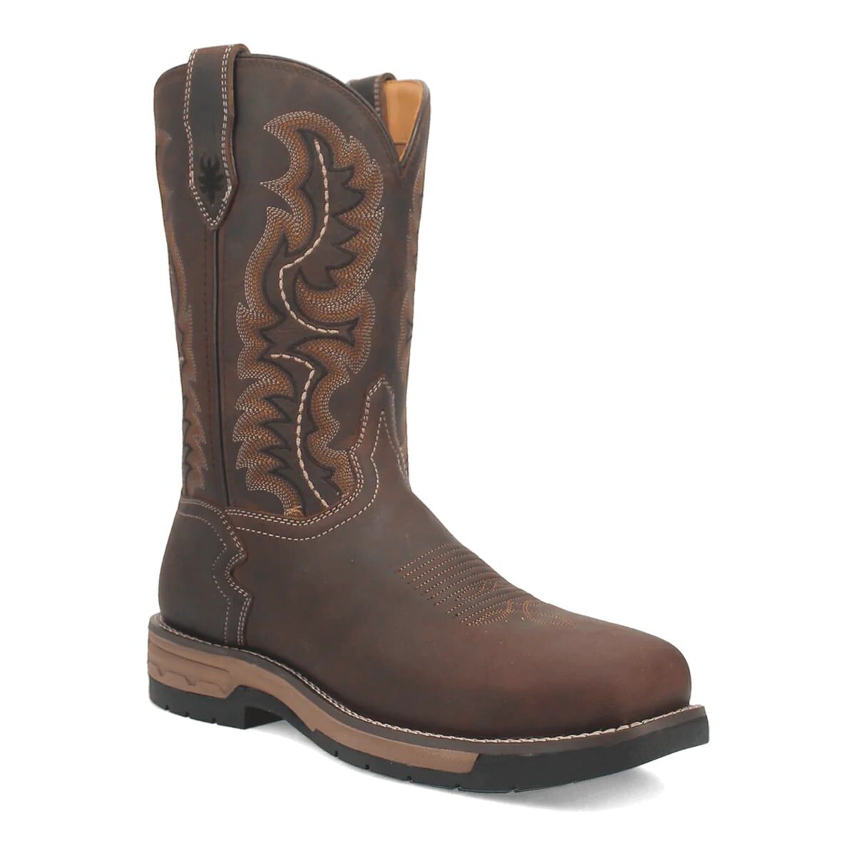 Laredo Men's Stringfellow Steel Toe Square Toe 11-In Western Boots in Brown