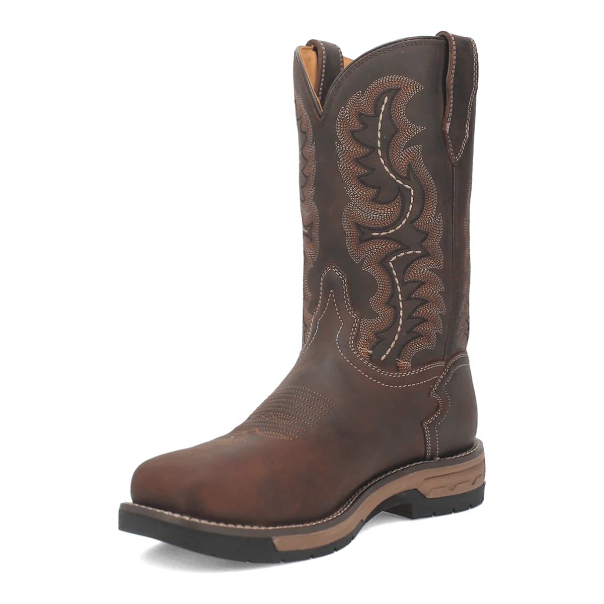 Laredo Men's Stringfellow Steel Toe Square Toe 11-In Western Boots in Brown