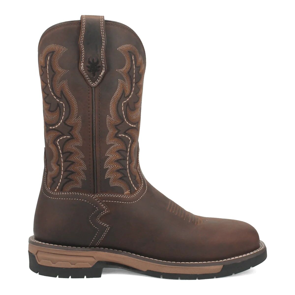 Laredo Men's Stringfellow Steel Toe Square Toe 11-In Western Boots in Brown