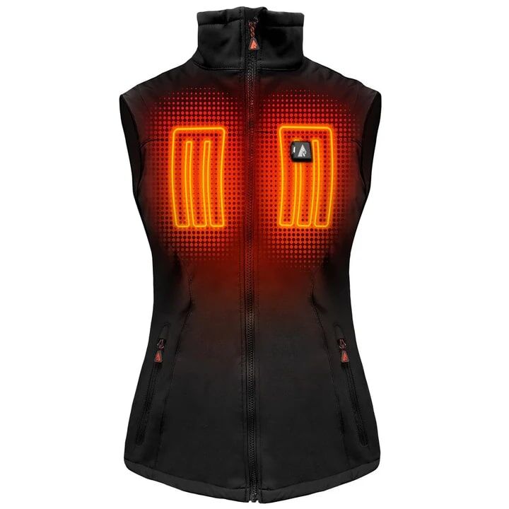 ActionHeat Women's 5-Volt Softshell Battery Heated Vest in Black