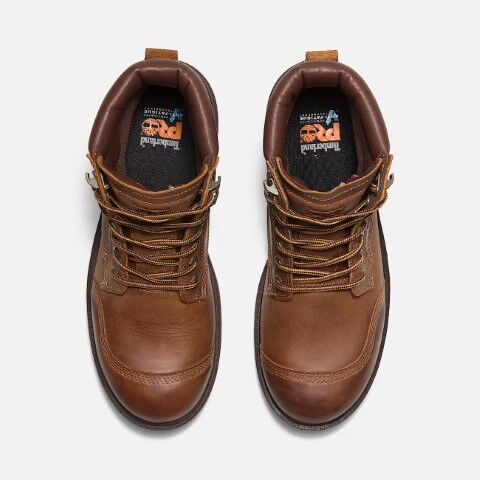 Timberland Pro Men's Whitman 6-In Soft Toe Work Boot in Medium Brown