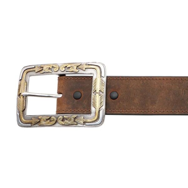 AndWest Women's 1 1/2-In Boxed Arrow Buckle Belt in Brown