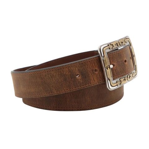 AndWest Women's 1 1/2-In Boxed Arrow Buckle Belt in Brown