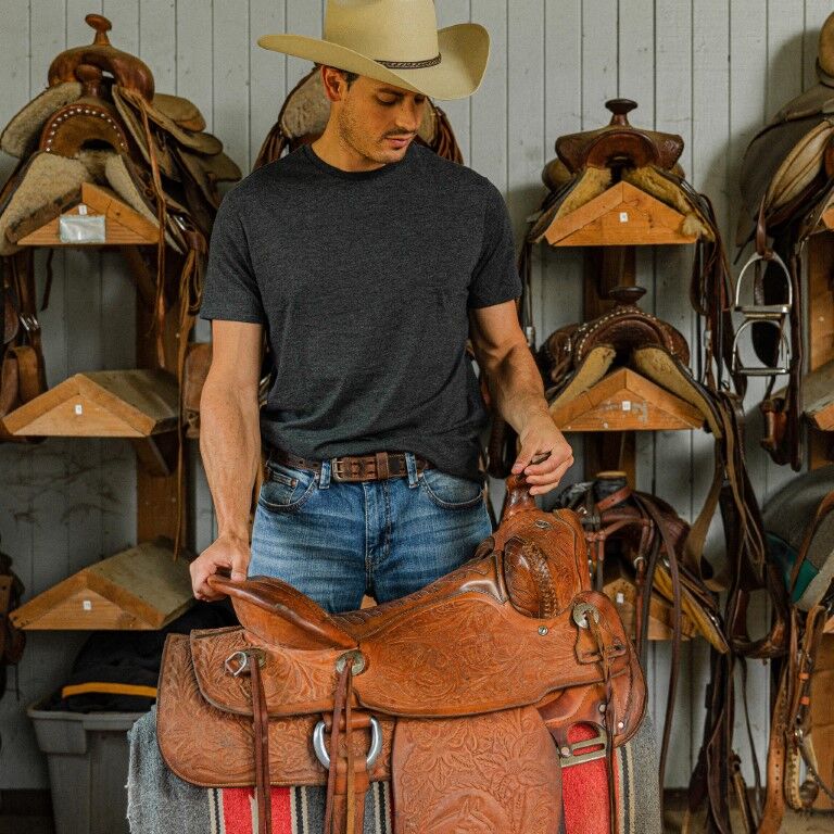 AndWest Men's 1 1/2-In Double Perforated Belt in Brown