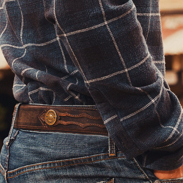 AndWest Men's 1 1/2-In 12 Gauge Belt in Brown