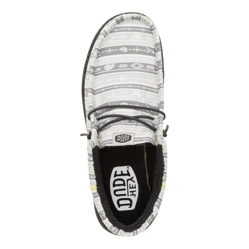 Hey Dude Men's Wally Funk Surf Blanket Shoe in Grey/Black