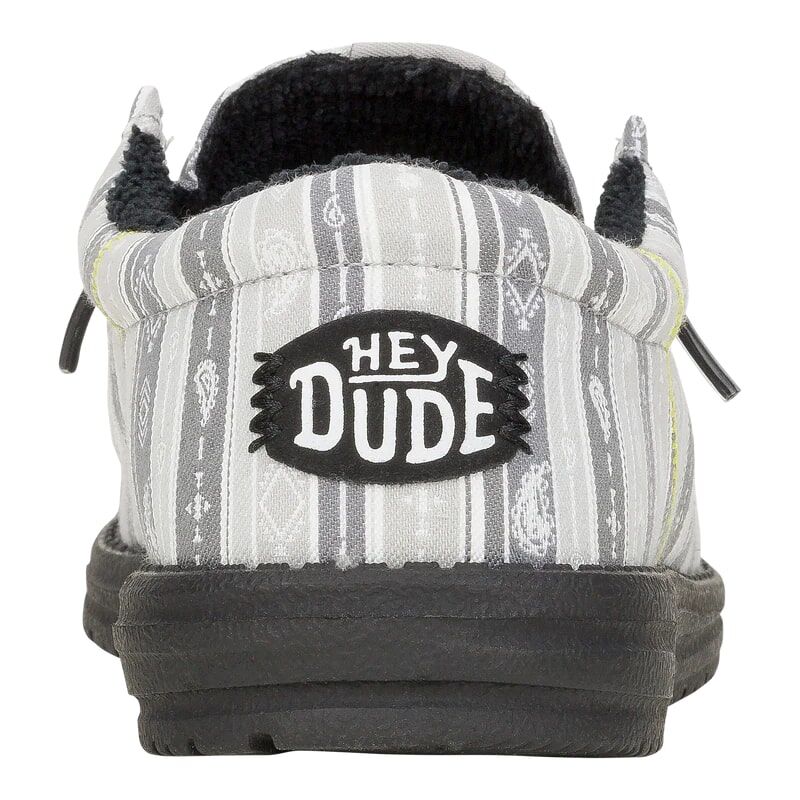 Hey Dude Men's Wally Funk Surf Blanket Shoe in Grey/Black
