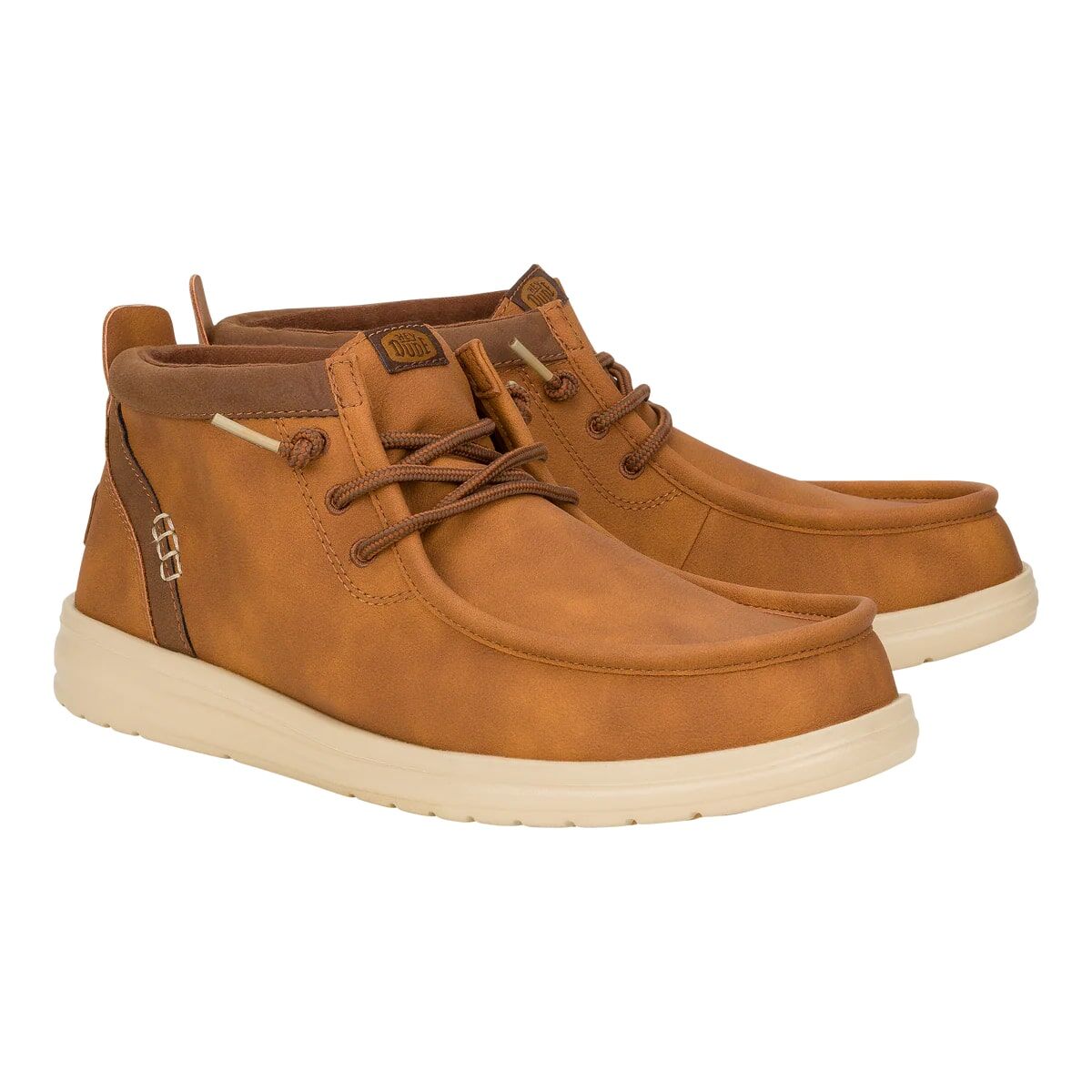 Hey Dude Men's Wally Mid Gripr Classic Shoe in Cognac