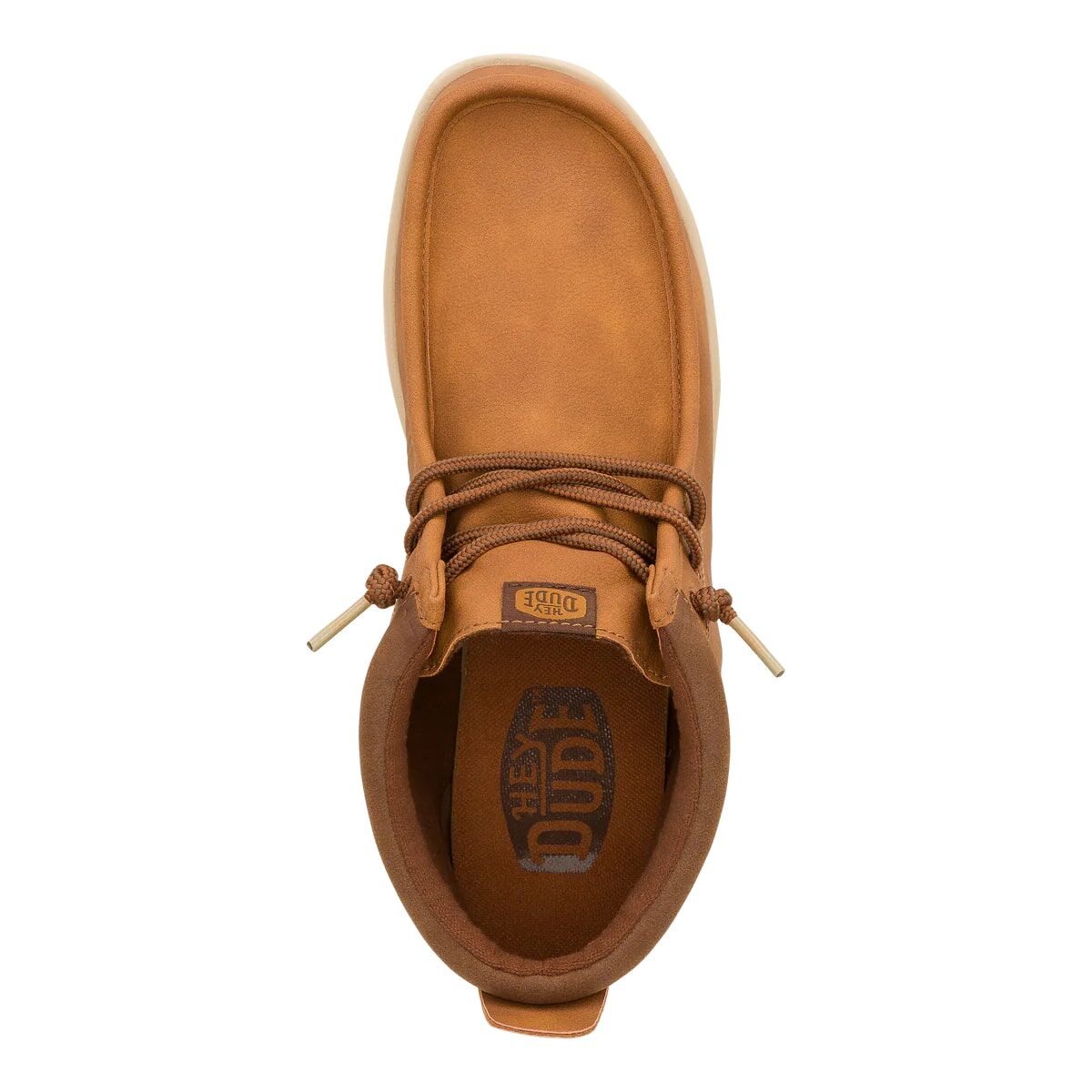 Hey Dude Men's Wally Mid Gripr Classic Shoe in Cognac