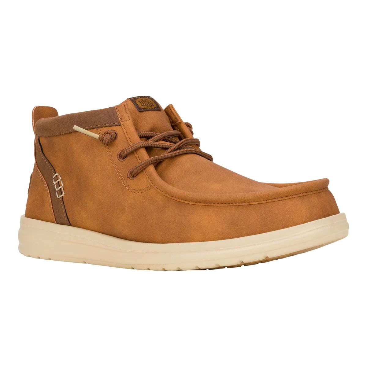 Hey Dude Men's Wally Mid Gripr Classic Shoe in Cognac