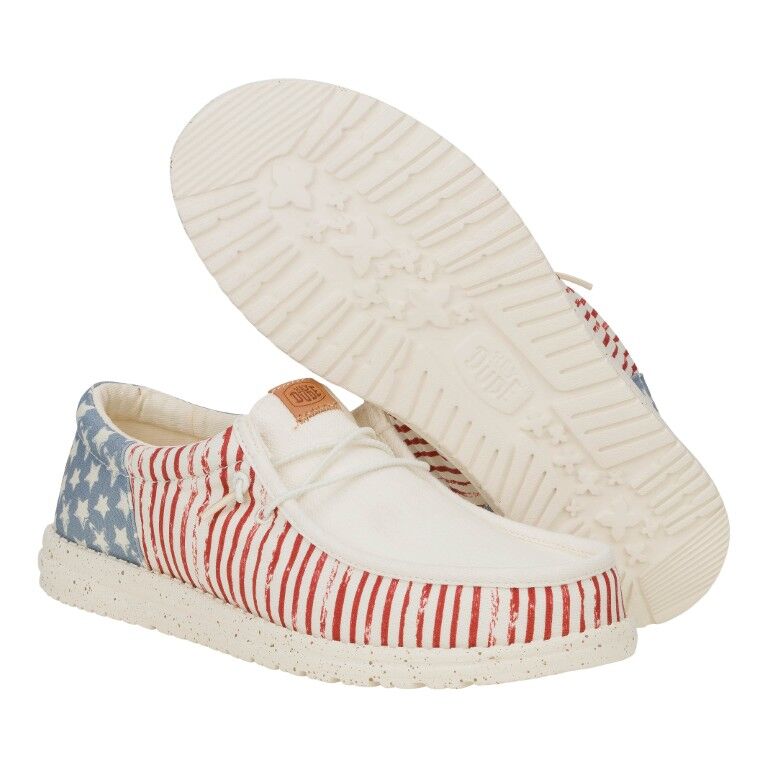 Hey Dude Men's Wally Funk Americana Stars Shoe