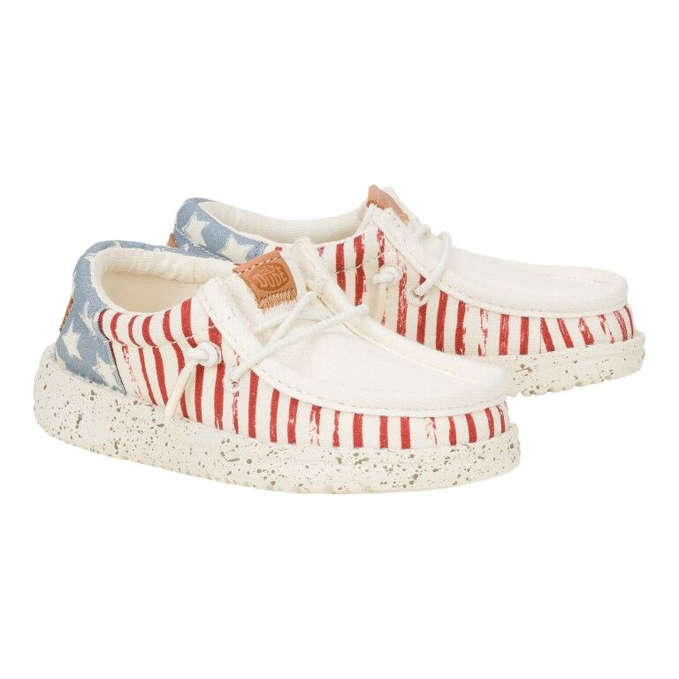 Hey Dude Boy's Wally Funk Americana Stars Shoe