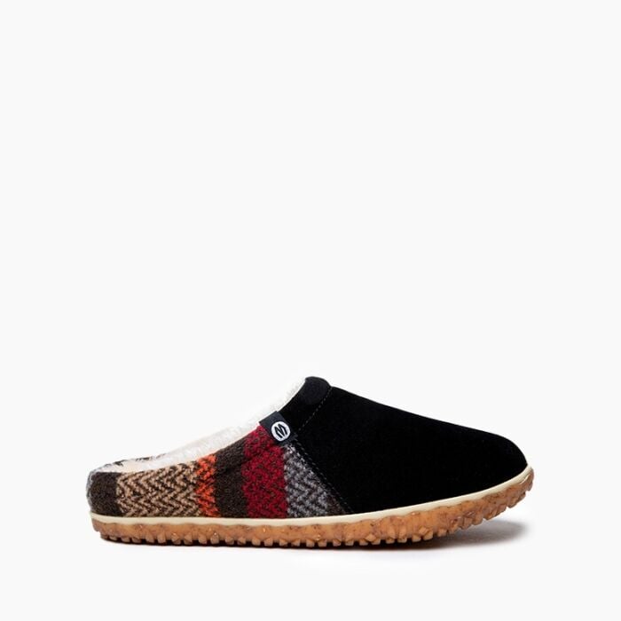 Minnetonka Women's Tahoe Slipper in Black Multi
