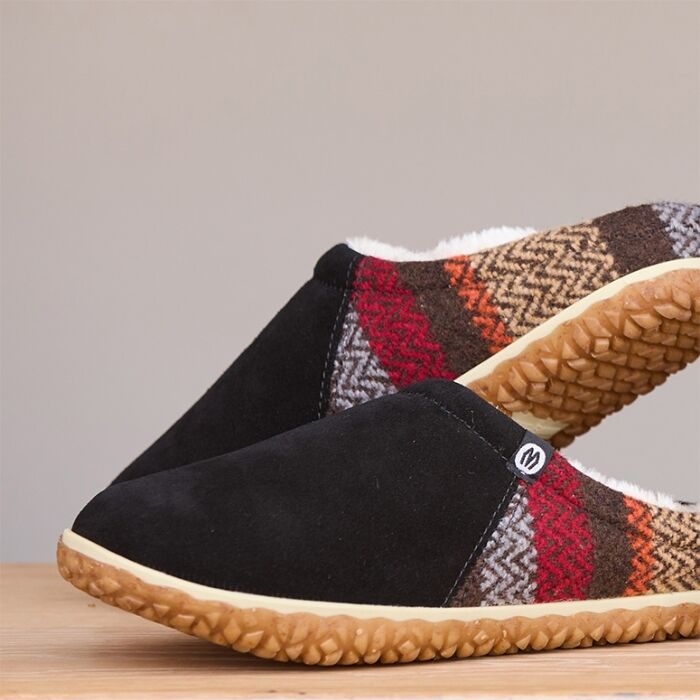 Minnetonka Women's Tahoe Slipper in Black Multi