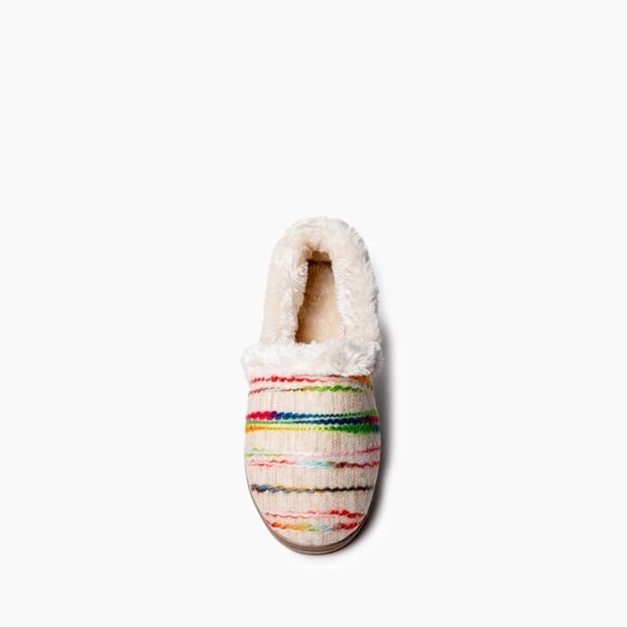 Minnetonka Women's Dina Slipper in Cream Multi