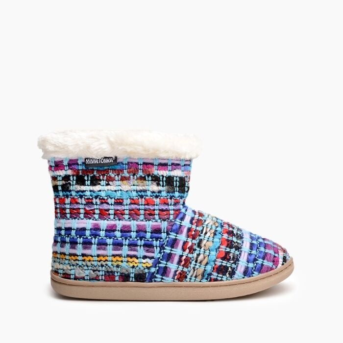 Minnetonka Women's Betty Slipper in Turquoise Multi