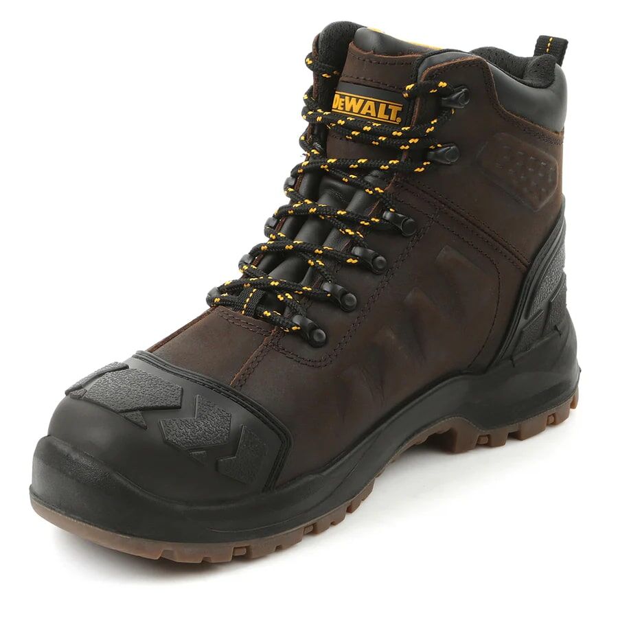 DEWALT Men's Hadley Men's Waterproof Steel Toe 6-In Safety Work Boot in Brown Crazy Horse