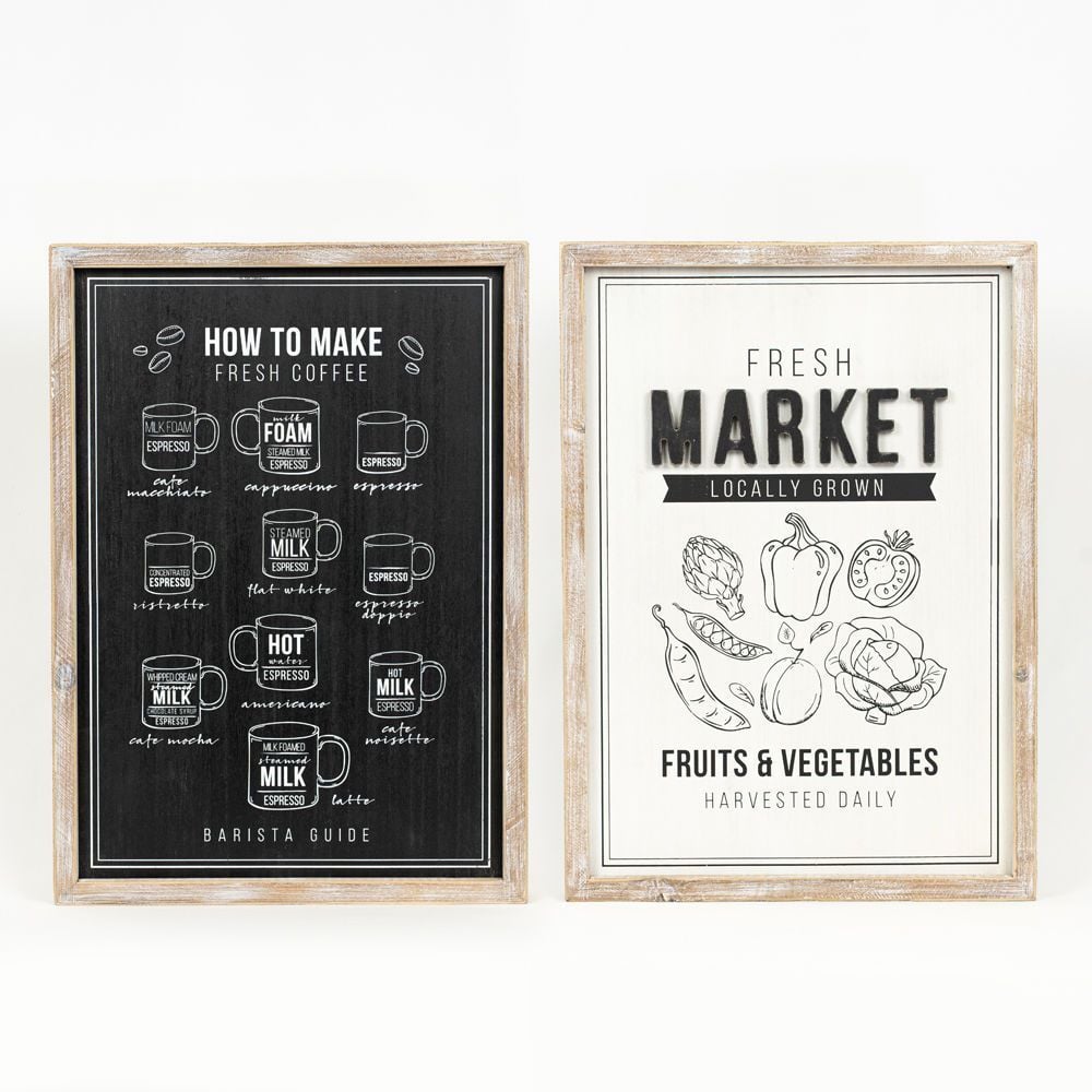 Adams & Co. Reversible Wood Frame Sign