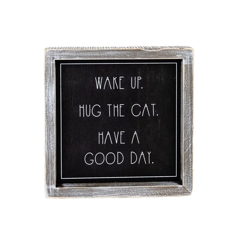 Adams & Co. Wake Up Reversible Wood Frame Sign