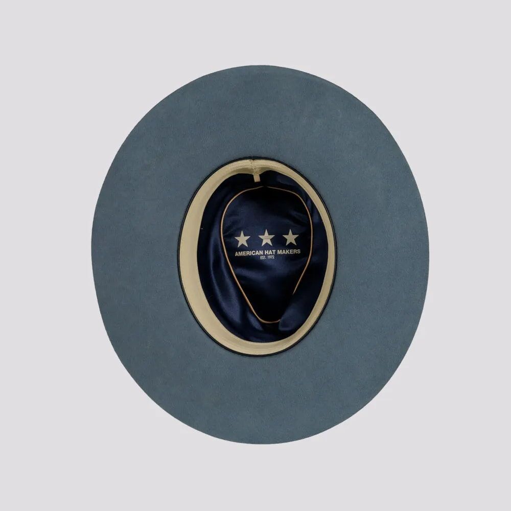 American Hat Makers Men's Rancher Wide Brim Felt Fedora Hat in Black